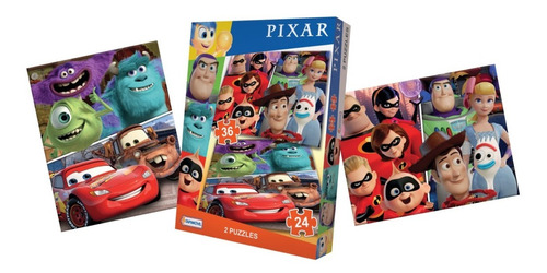Rompecabezas Pixar 24 Y 36 Piezas Cars Toy Story Puzzle