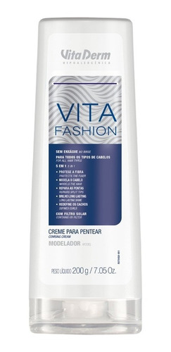 Creme Para Pentear 5 Em 1 Vita Fashion 200ml Vita Derm