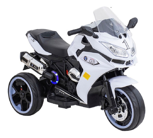 Moto De Carrera A Batería Musical Baby Way Blanco