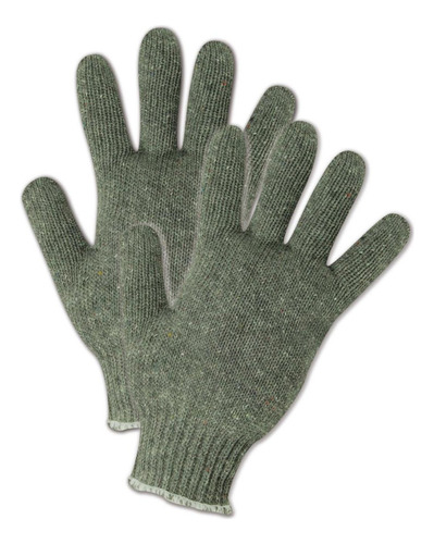 Guantes De Algodón/poliéster, 8.5 Largos, 12 Pares, Gris