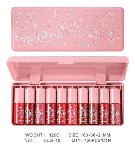 Set R Lip Color Set Non Decolorant Cup Fruit Makeup Lip 10 M