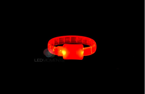 Imagen 2 de 8 de Pulseras Brazalete Led Silicona Cotillon Luminoso Pack X 10