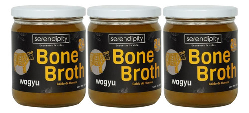 Caldo De Huesos Orgánico 3 Pzas Wagyu Bone Broth Serendipity