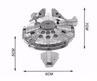 Star Wars Puzzle 3d Rompecabezas Metálico Halcón Milenario