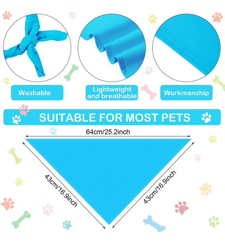 12 Pañuelos De Sublimación Para Perros, Lisos, A Granel, T