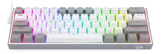 Teclado Gamer Redragon Fizzpro K616rgb Red Ing Blanco-gris Color del teclado Blanco/Gris Idioma Inglés US