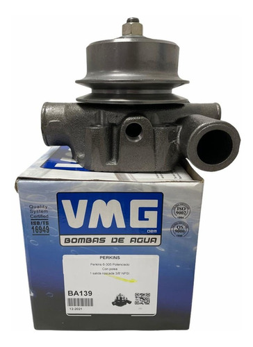 Bomba De Agua Vmg P/ Perkins 6-305 Potenciado Salida Roscada