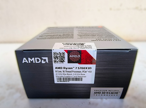 Processador De Desktop Ryzen 7 5700x3d 8-core E 16 Threads
