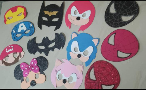 Máscaras Y Antifaz En Foami Minnie Spiderman Batman Ironman