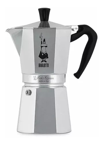 Cafetera Italiana Clásica 6 Pocillos Manual Aluminio 360ml