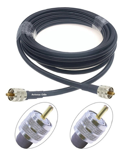 30 Metros Cable Coaxial Lmr400 Conectores Macho Pl259 50 Ohm