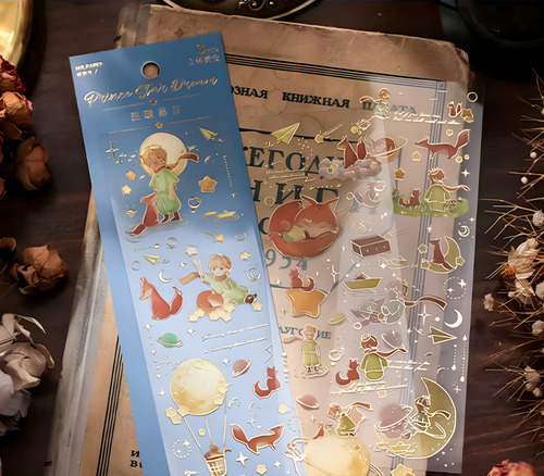 Stickers El Principito -pvc Con Detalles Dorados- Lemonblue