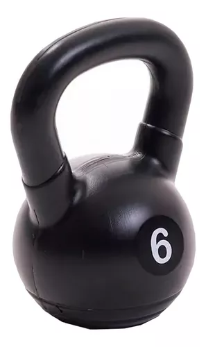 Pesa Rusa Kettlebell 6 Kg Fitness Entrenamiento Negro