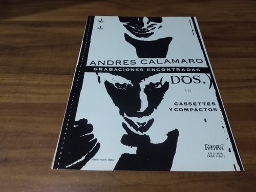 (pc530) Publicidad Andres Calamaro * Grabaciones Encontradas