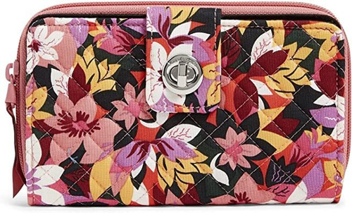 Vera Bradley Women's Cotton Turnlock Wallet With Rfid