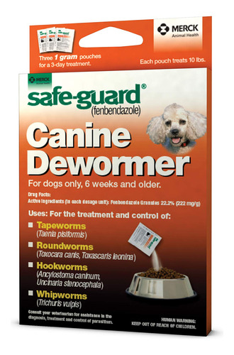 Safe-guard (fenbendazole) Desparasitario Canino Para Perros,