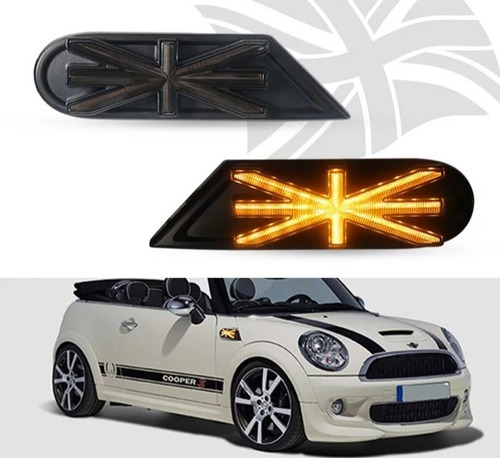 Imagen 1 de 10 de Padrisimos Cuartos Laterales Mini Cooper R55,r56,r57,r58,r59 (2 Piezas) Con Emblema O Bandera De Inglaterra