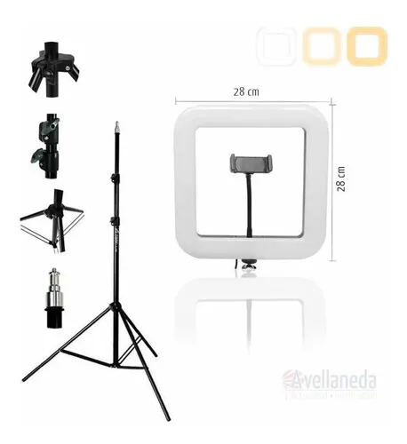 Aro De Luz Led Cuadrado Profesional Tr pode 1 9mt E A