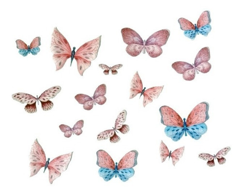 16 Mariposas Comestibles Rojas Para Decoración De Postres