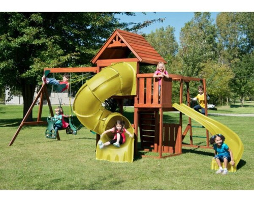 Juego Infantil De Madera Grandview Con Resbaladilla Tobogan