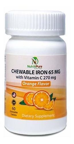 Hierro Masticable 65 Mg Con Vitamina C 270 Mg - Comprimido