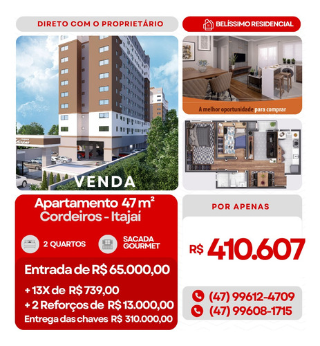 Apartamento 2 Quartos, Sacada Com Churrasqueira