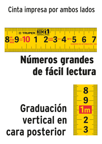 Flexómetro Contra Impactos 8 M Truper