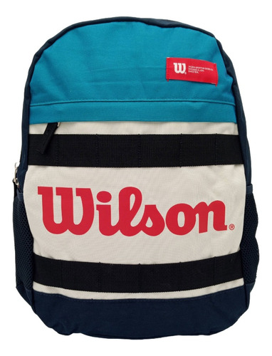 Morral Mochila Escolar Wilson Taipéi Niño Color Azul marino Diseño de la tela Liso