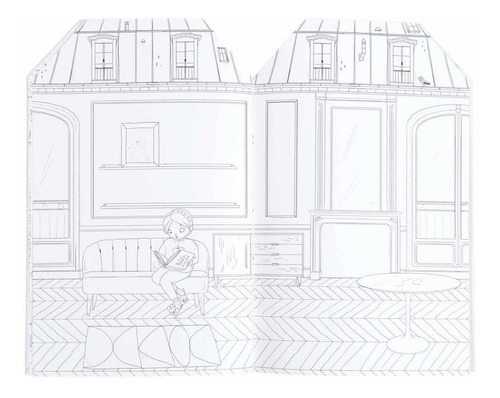 Imagen 6 de 6 de Libro Para Colorear Con Stickers Las Parisinas Moulin Roty