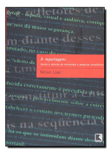 A Reportagem, de Nilson Lage. Editora Record em português