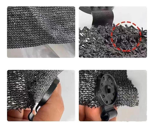 50 Clips De Parasol Para Lona De Malla De Patio, Red Negro