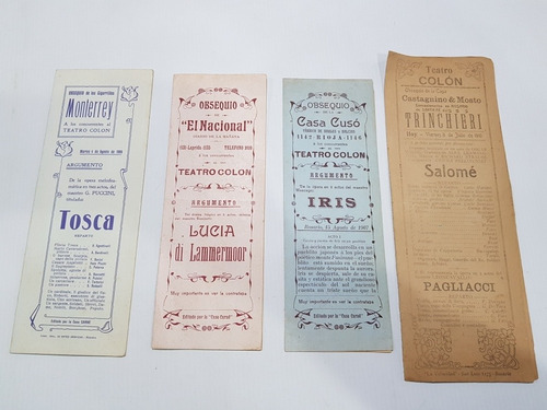Imagen 6 de 7 de Antiguas Publicidades Teatro Colon 1900 Arg Ópera Mag 58501