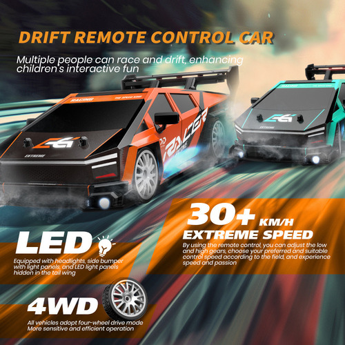 Cx Drift Car De 2,4 Ghz, 1:24 A 30 Km/h Con Luces Y
