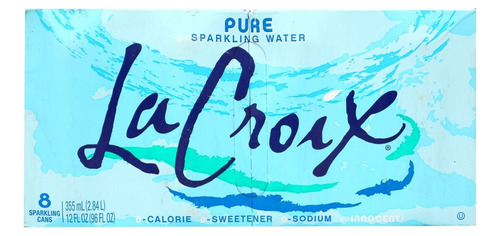 2 Pack Agua Mineral Natural Pure La Croix 355 Ml