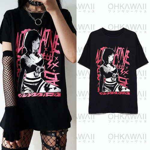 Alternative Girl Remeron Unisex Algodon Anime Japanese