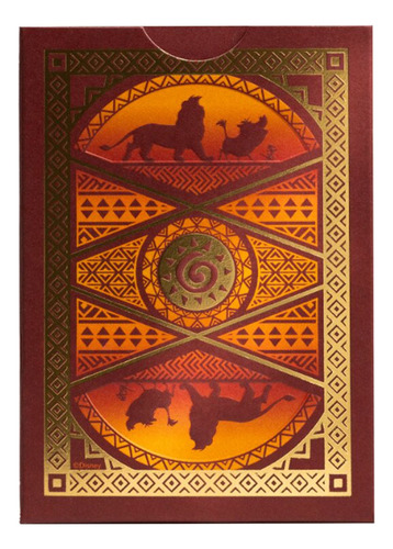 Deck de bicicleta The Lion King The Lion King Reverso Poker Card Bordeaux Idioma Espanhol