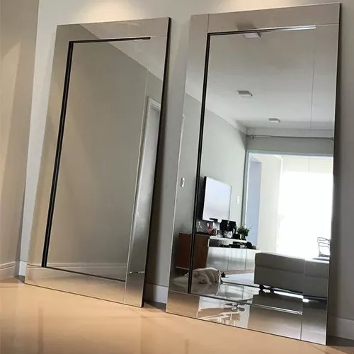 Espelho Decorativo De Chão - Slim Clean A 180 X L 80 Moldura Espelhada