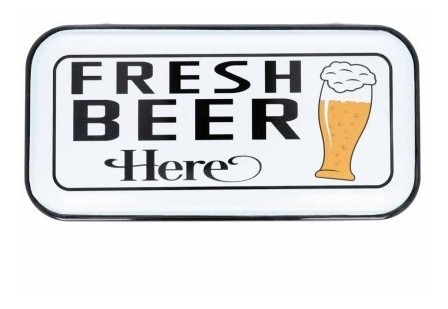 Cuadro Free Home Fresh Beer Here 20,3 X 40,2 X 1,5 Cm Tk684