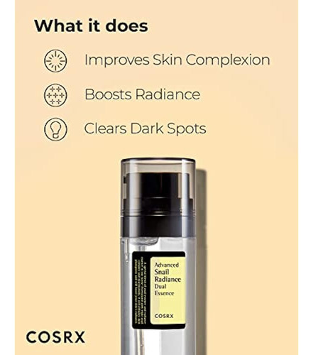 Cosrx Niacinamide 5% + Snail Mucin 74% Dual Essence, Dark Sp