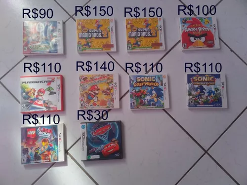 Jogos Mário 3DS / Mario Kart 7, Super Mario 3D Land, Mario Party, Mario  Tennis.