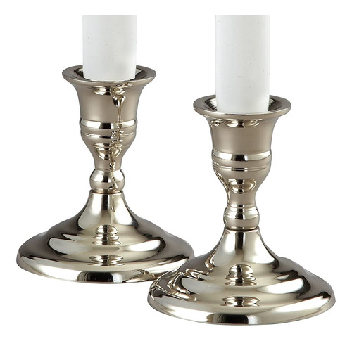 Candelabro Acero Inoxidable 3.5  Color Plateado