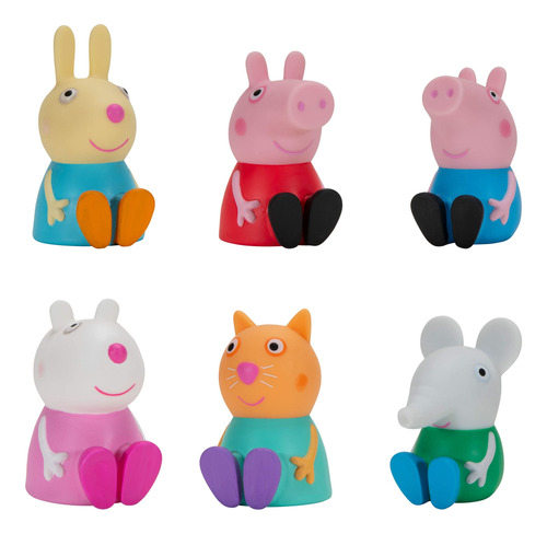 Peppa Pig & Friends Squishies, Paquete De 6, 2.5 Pulgadas D.