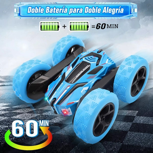 Carro De Control Remoto Deriva Rotación De 360 Grados Con Música Y Luz Color Azul ZL-928-7 CNZLING
