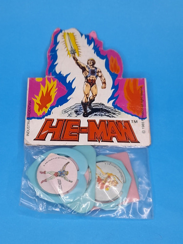 Colección He-man Clips Escolares Años 80 Ind. Arg No Muñeco