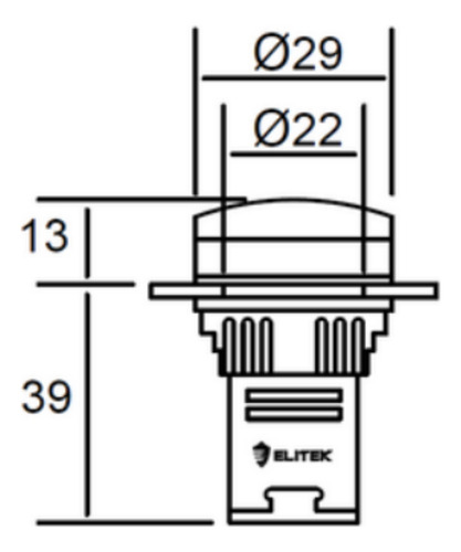 Sinaleiro Led Verde 110/220v Monobloco 22mm