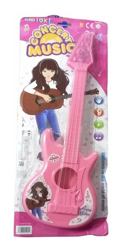 Guitarra Musical De Juguete 4 Cuerdas Colores 42,5cm