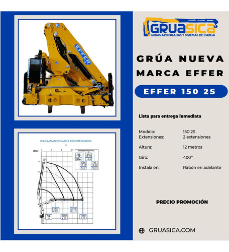 Grúa Articulada Nueva Effer 150 2s