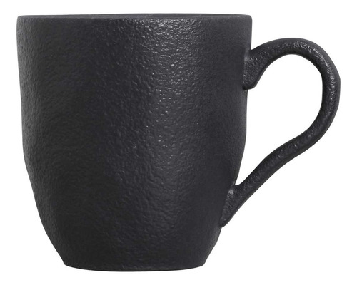 Set de tazas Porto Brasil Cerâmica Porto Brasil 1131473901 de cerámica con diseño liso Tazas color negro forma de orgánico capacidad 273mL de 4 u