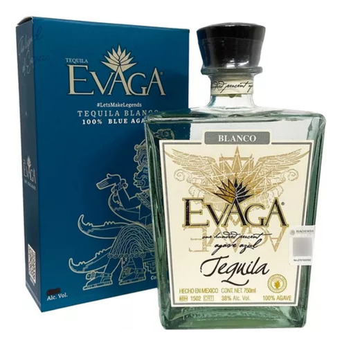 Tequila Premium Evaga Blanco 750 Ml