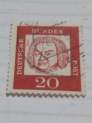 Estampilla De Alemania.  Bundes.  20    (2)